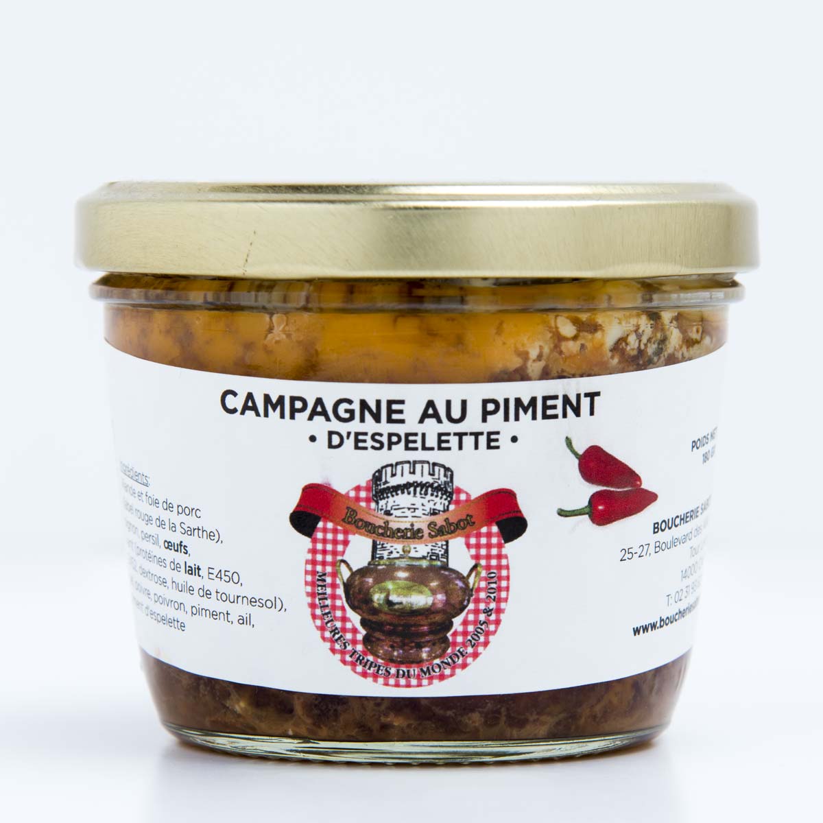 Terrinedecampagneaupimentespelette Boucherie Sabot